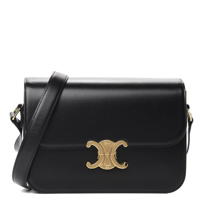 Celine Shiny Calfskin Medium Triomphe Black 1 of 10