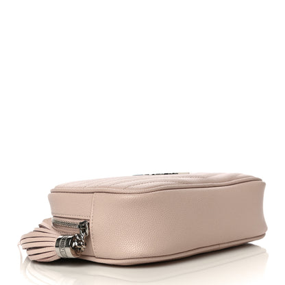 Saint Laurent Grain De Poudre Matelasse Monogram Mini Lou Camera Bag Marble Pink 4 of 10