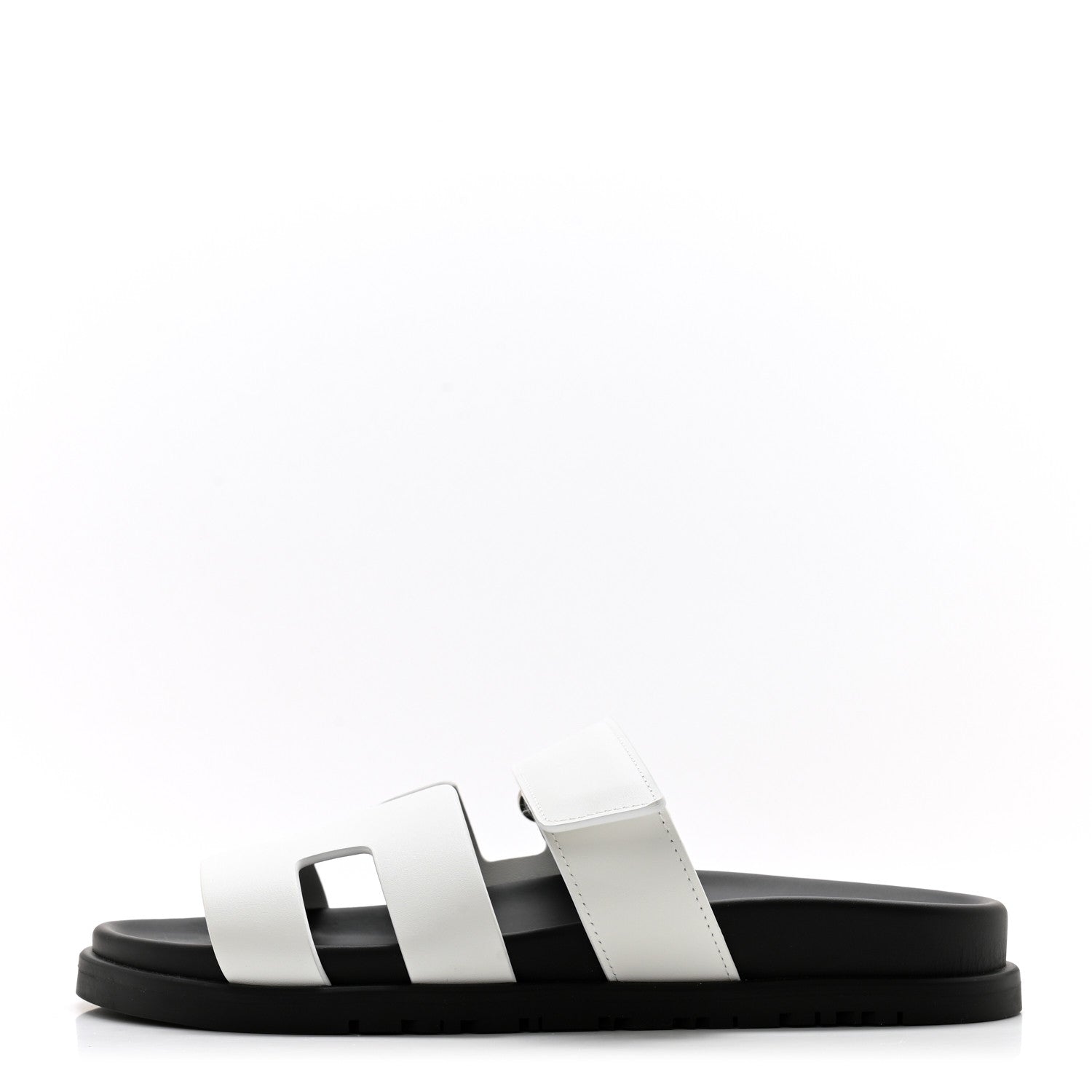Hermes Calfskin Womens Chypre Sandals 36.5 White 1 of 9