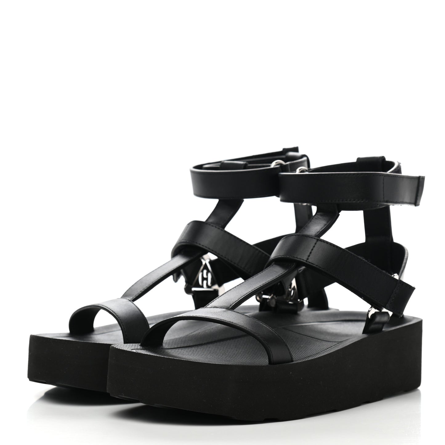 Calfskin Womens Enid Sandals 37 Black