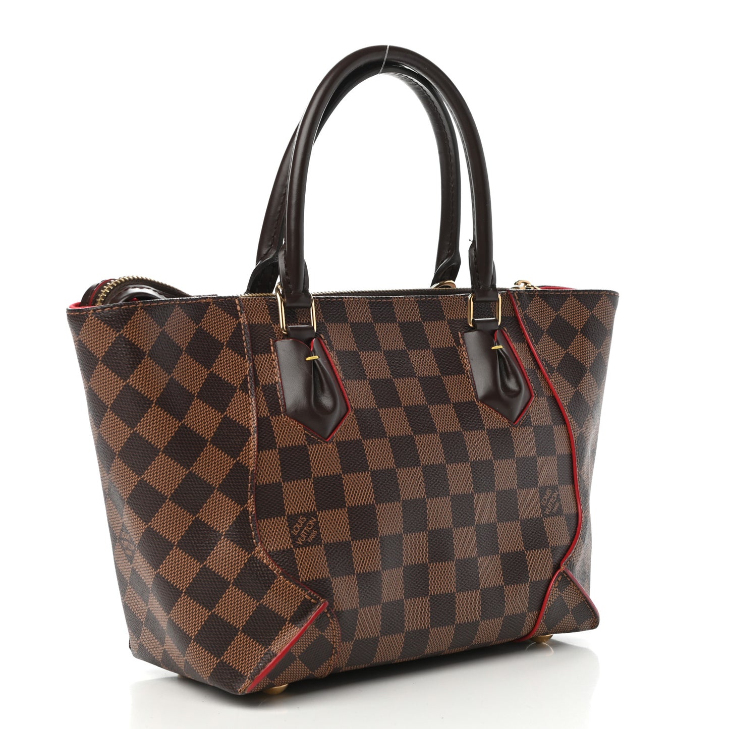 Damier Ebene Caissa Tote PM Cherry