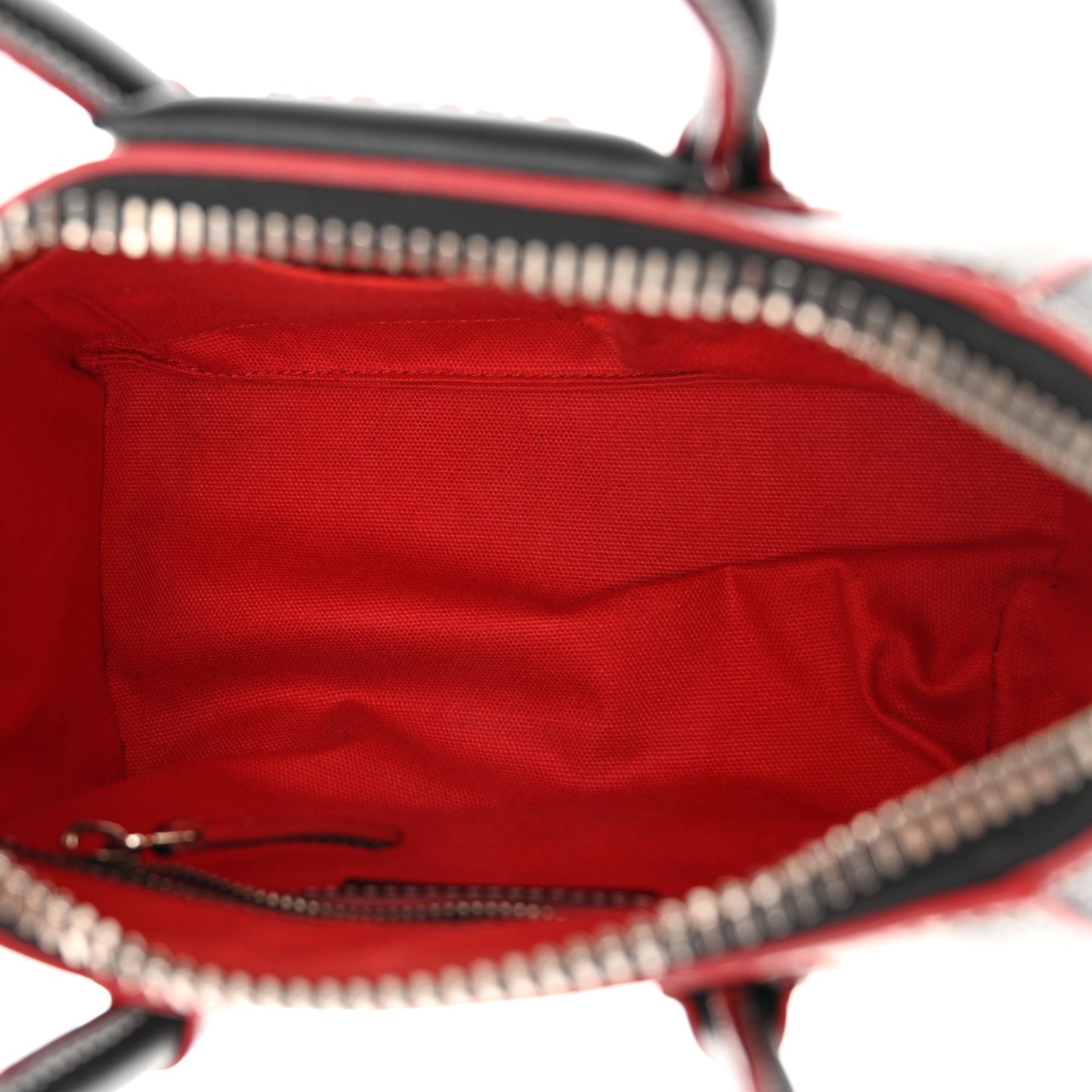 Calfskin Bi-Color Topstitch Mini Antigona Black Red