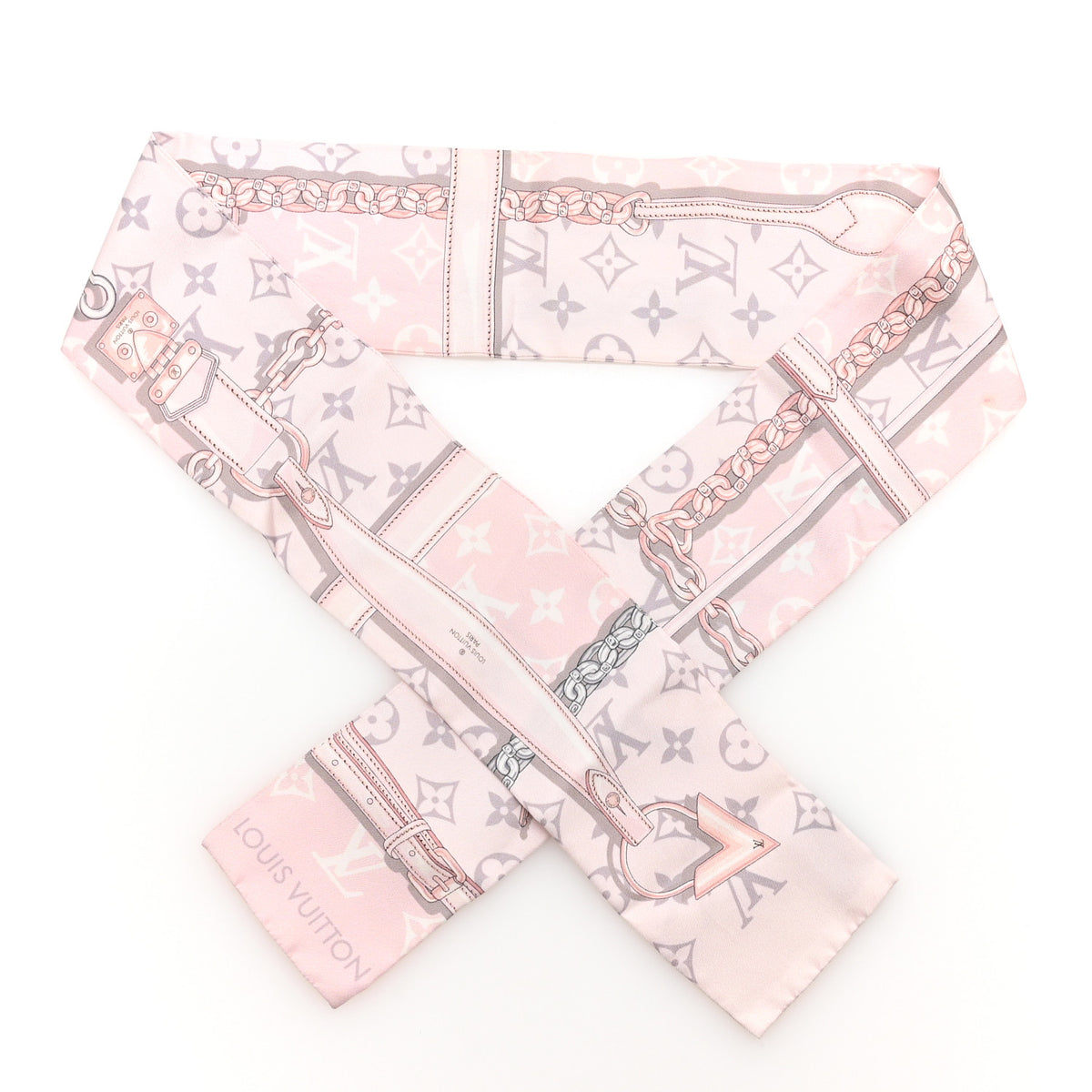 Louis Vuitton Silk Monogram Confidential Bandeau Light Pink 1 of 4