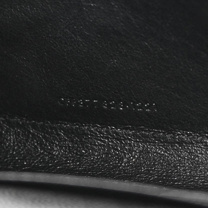 Saint Laurent Grain De Poudre Matelasse Chevron Monogram Chain Wallet Black 6 of 9
