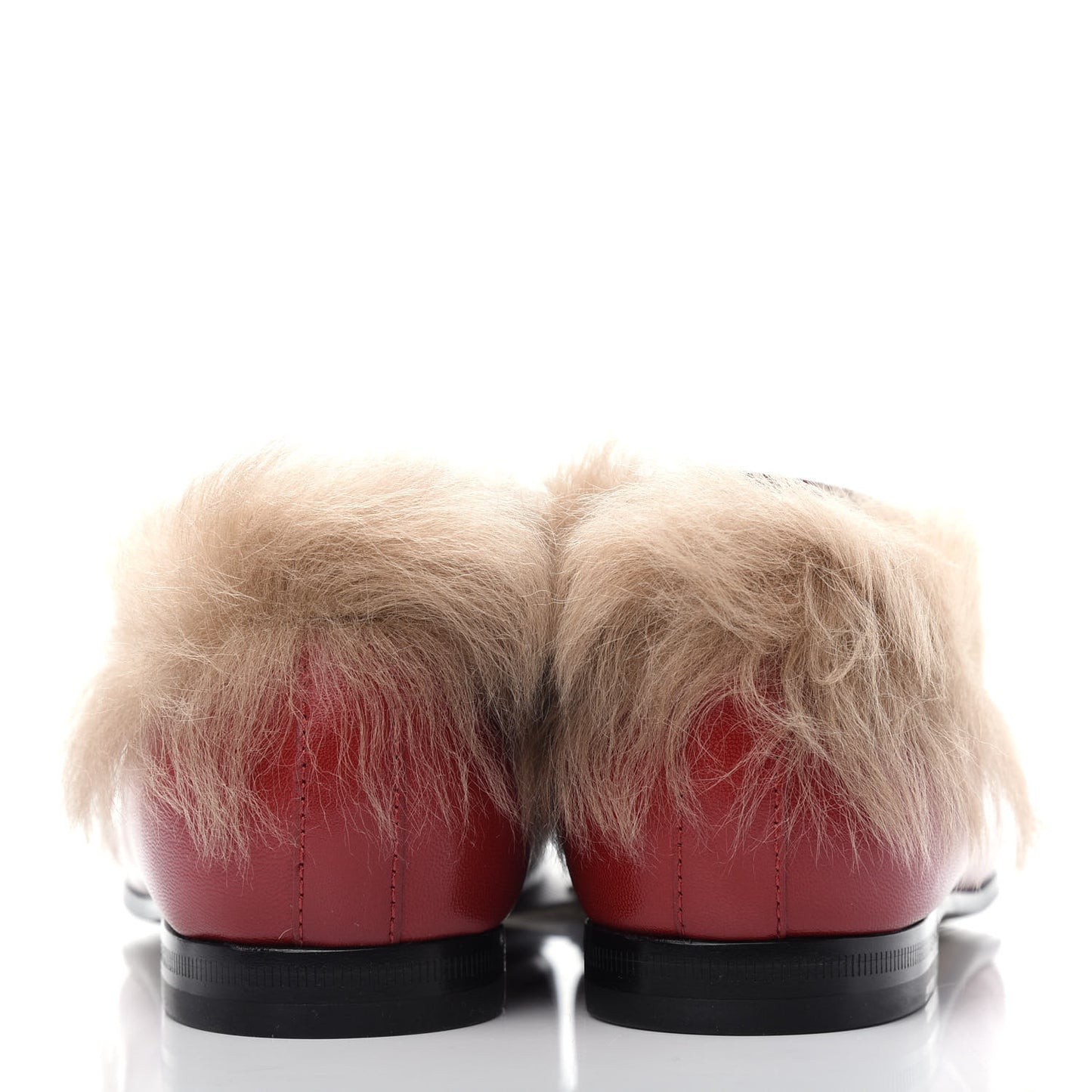 Malaga Kid Fur Womens Jordaan Loafers 38 Hibiscus Red Natural