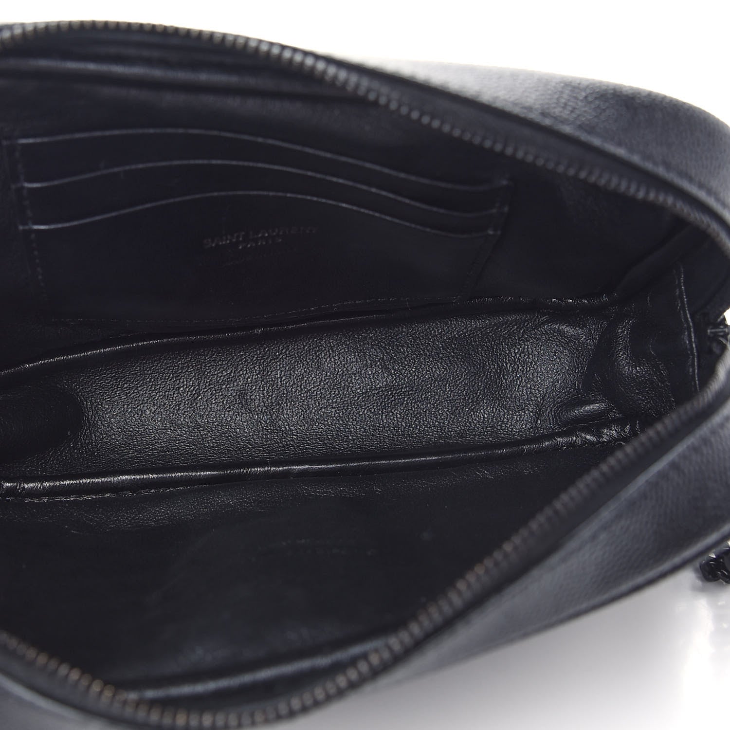 Saint Laurent Grain De Poudre Matelasse Monogram Mini Lou Camera Bag Black 4 of 8