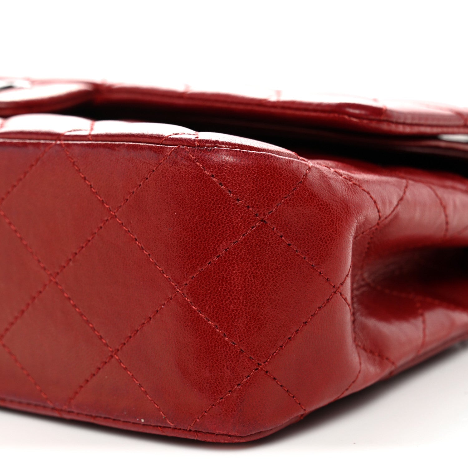 Chanel Lambskin Quilted Medium Double Flap Red 11 of 14