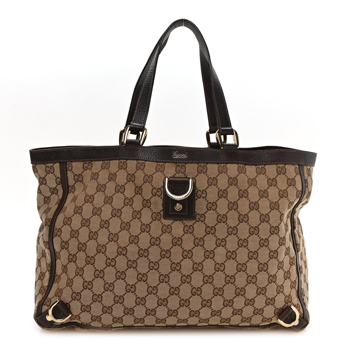 Gucci Monogram Large Abbey Tote Dark Brown 1 of 10