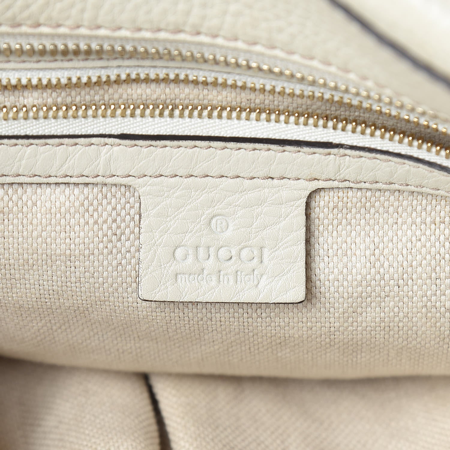 Gucci Pebbled Calfskin Large Soho Top Handle Bag Off White 6 of 19
