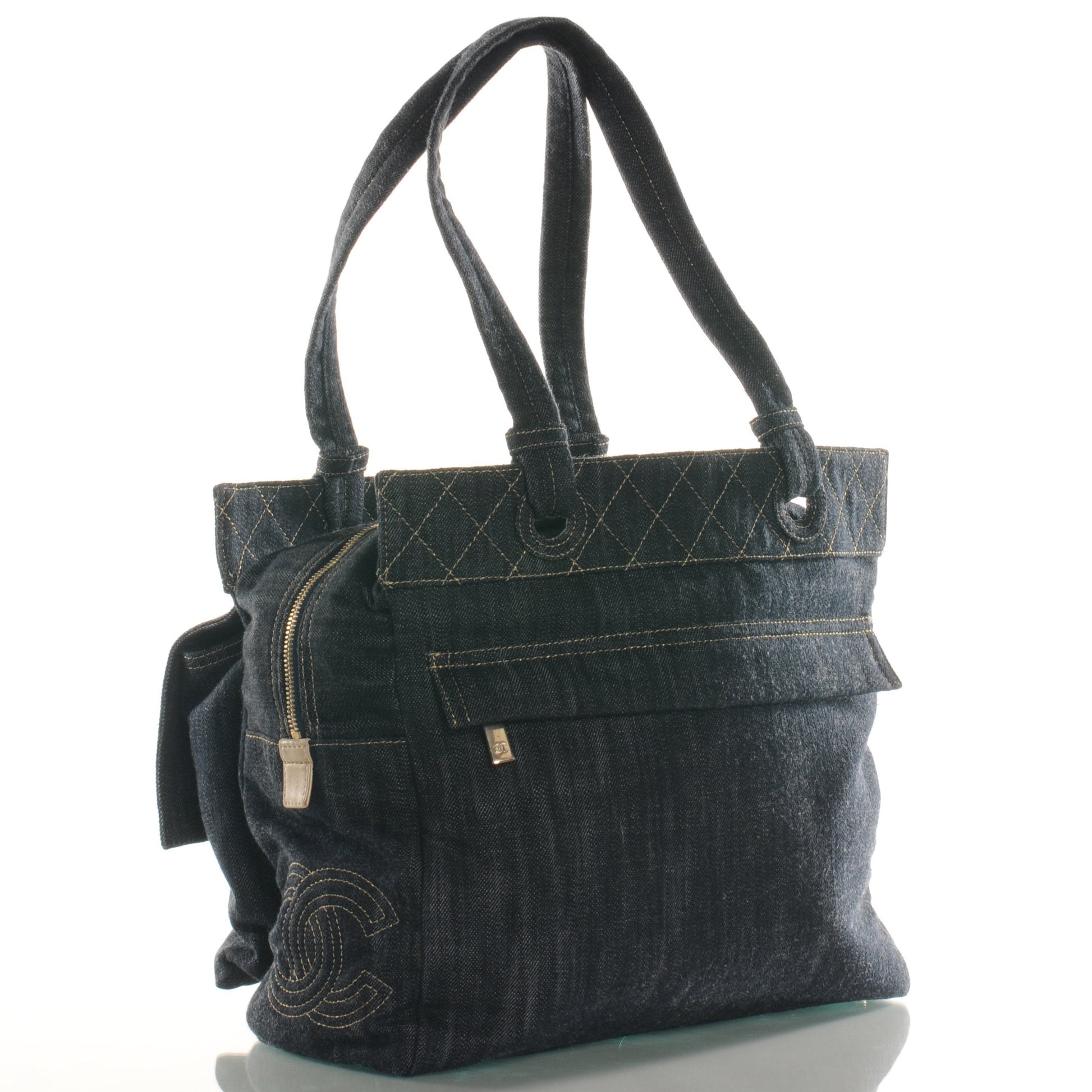 Chanel Denim CC Double Pocket Shoulder Bag 3 of 7