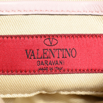Valentino Garavani Vitello Rockstud Halfmoon Saddle Bag Water Rose 7 of 8