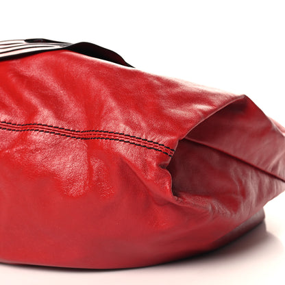 Valentino Garavani Nappa Petale Rose Hobo Red 9 of 10