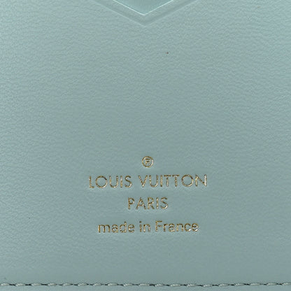 Louis Vuitton Taurillon LV Vertical Capucines Wallet Galet Aquamarine 6 of 9