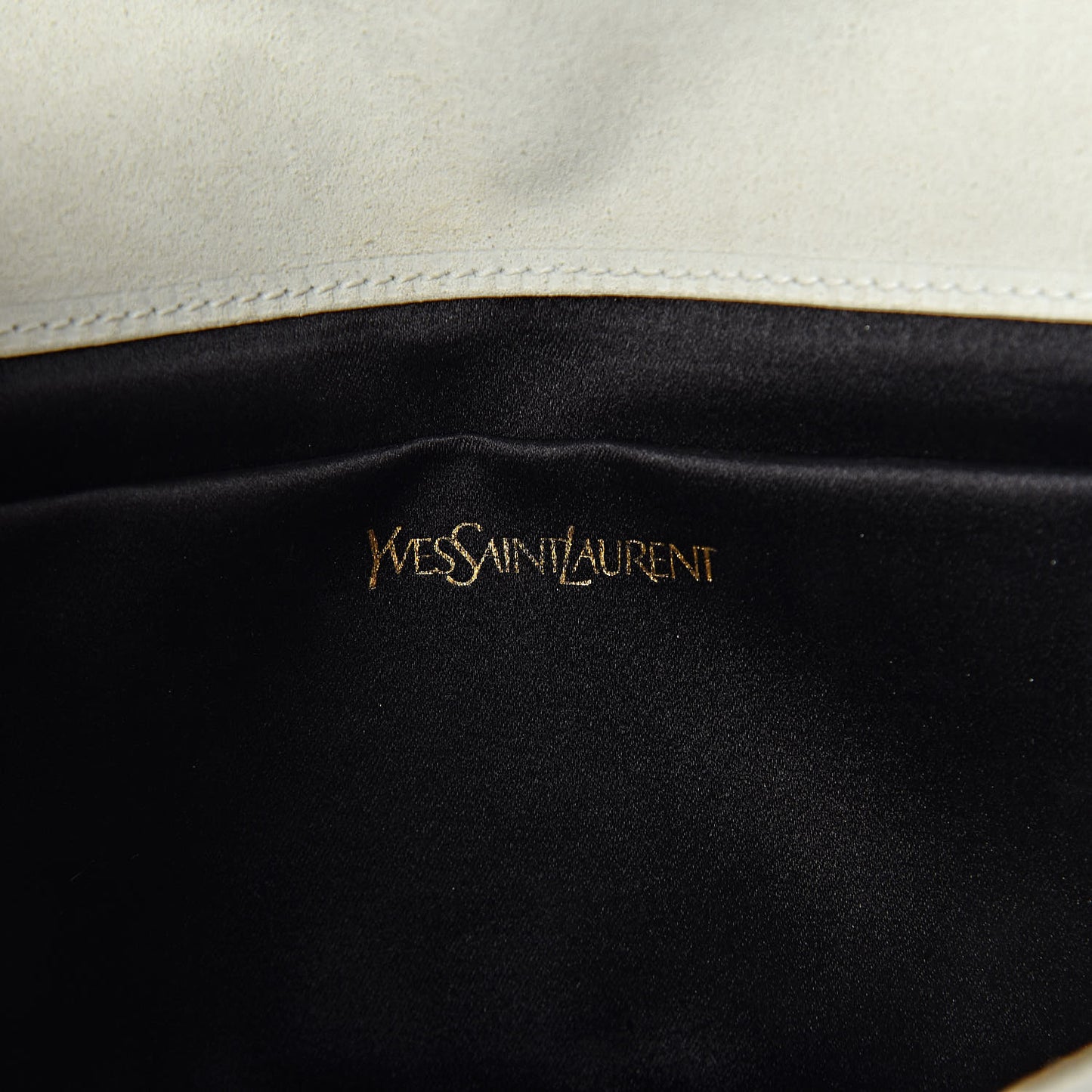 Patent Calfskin Ombre Monogram Large Belle De Jour Clutch Ivory Black
