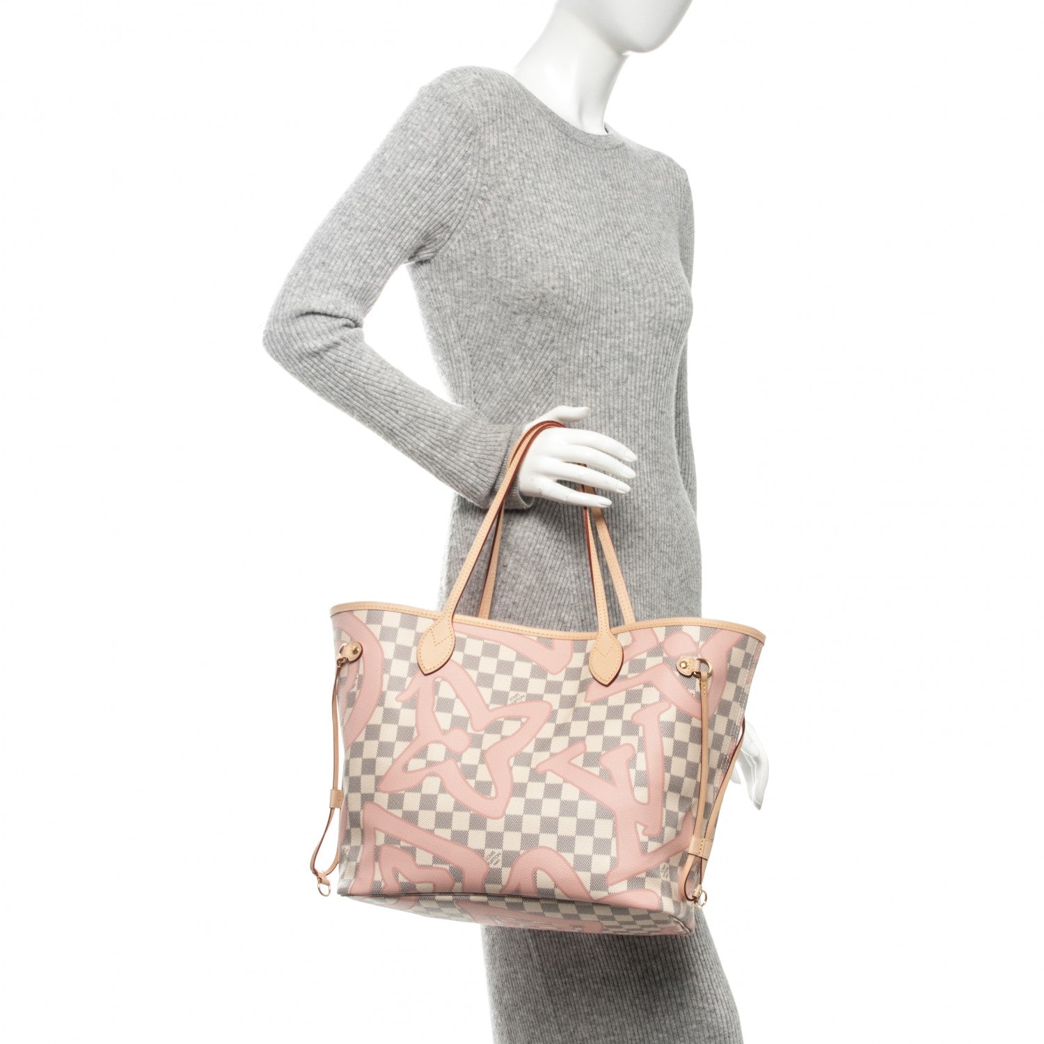 Louis Vuitton Damier Azur Tahitienne Neverfull MM 2 of 7