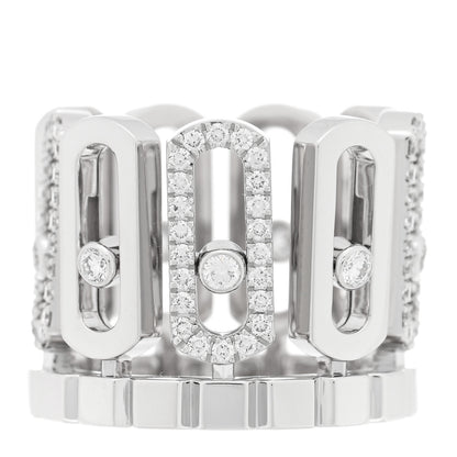 Messika 18K White Gold Diamond Iconica Semi Pave Ring 49 5 1 of 4