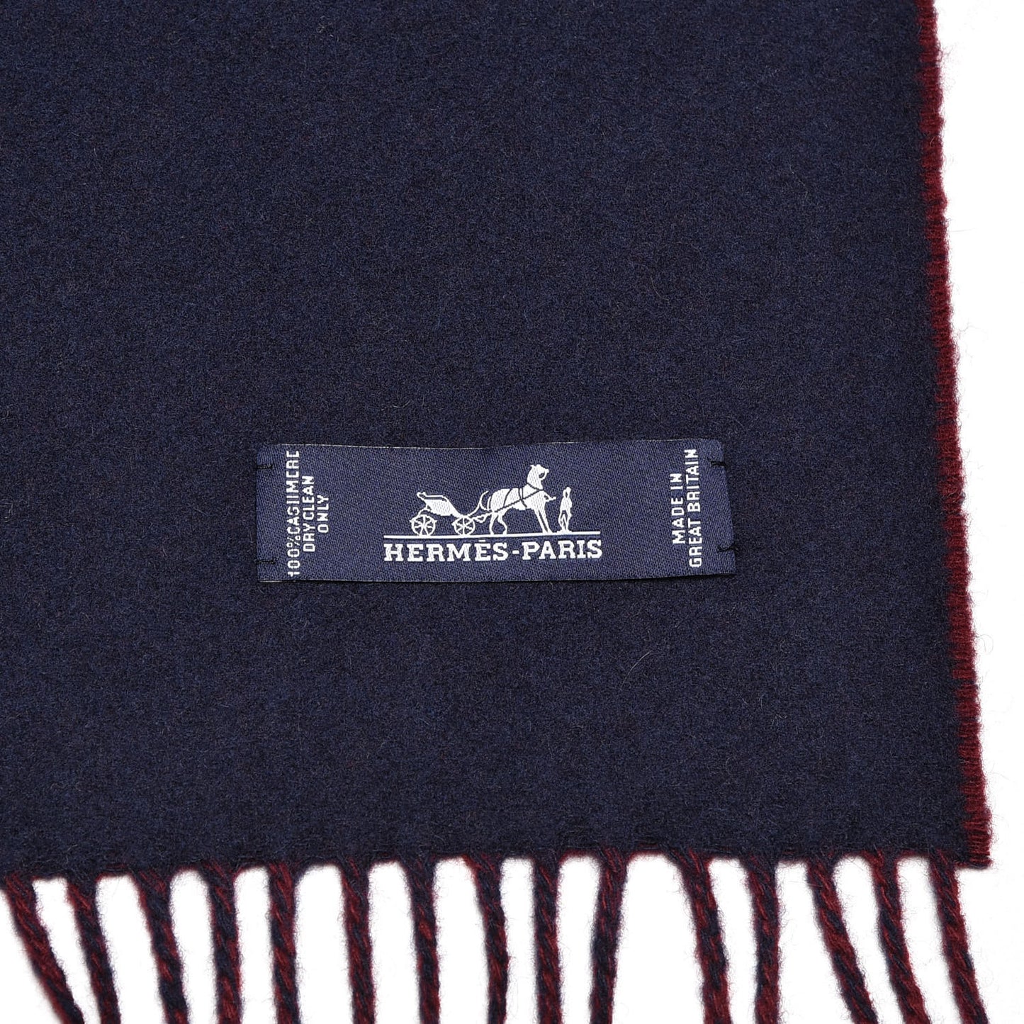 Cashmere Casaque Stole Marine Rouge