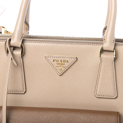 Prada Saffiano Lux Galleria Front Pocket Tote Cammeo Caramel 11 of 11
