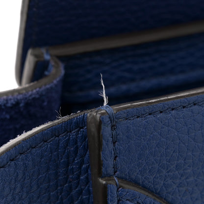 Celine Drummed Calfskin Nano Luggage Indigo 11 of 11