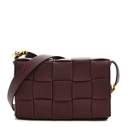 Bottega Veneta Grained Calfskin Maxi Intrecciato Cassette Crossbody Bag Bordeaux 1 of 13