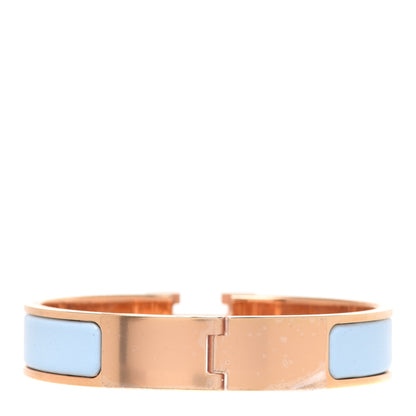 Hermes Enamel Narrow Clic Clac H Bracelet PM Bleu Polaire 3 of 6