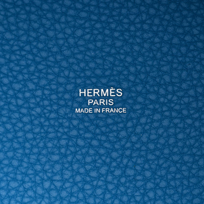 Hermes Taurillon Clemence Picotin Lock 18 PM Bleu Frida 5 of 9