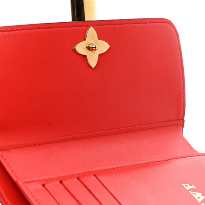 Louis Vuitton Monogram Flower Lock Compact Wallet Coquelicot 9 of 11