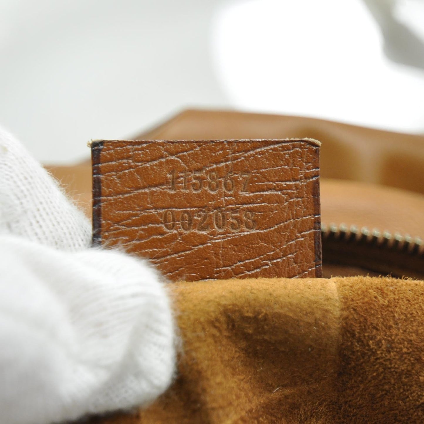 Leather Medium Horsebit Chain Hobo Tan