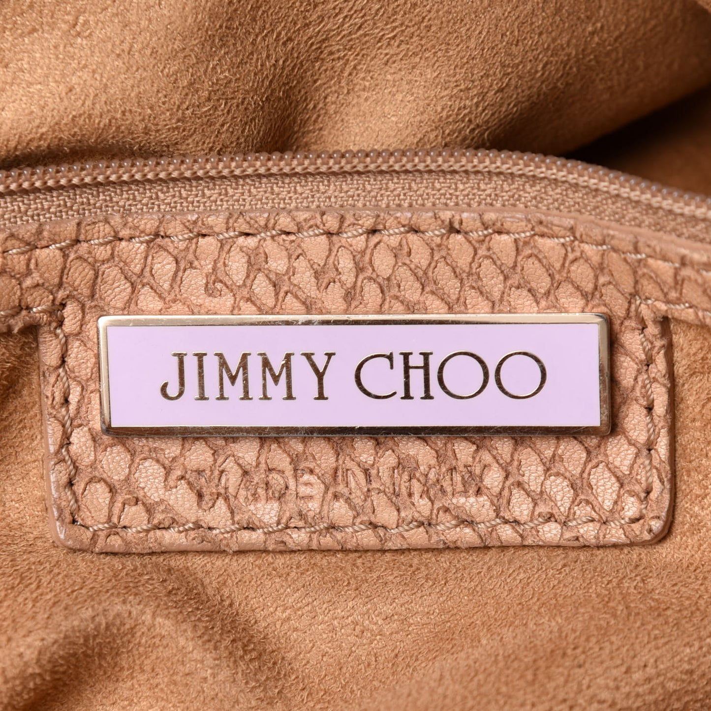 Snakeskin Embossed Calfskin Rahmyn Beige