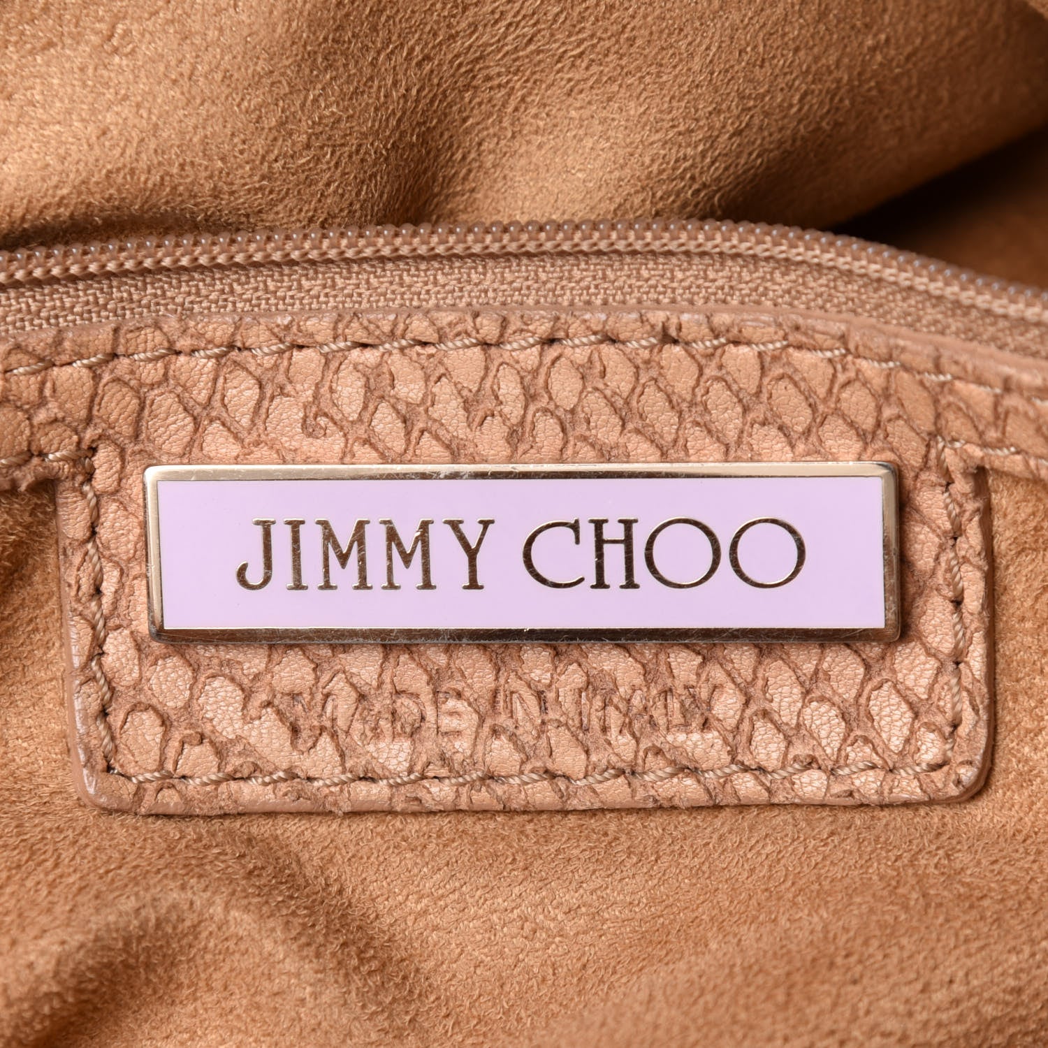Jimmy Choo Snakeskin Embossed Calfskin Rahmyn Beige 7 of 10