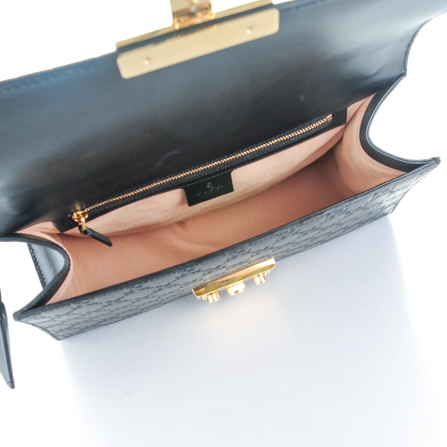 Gucci Guccissima Medium Padlock Shoulder Bag Black 5 of 7