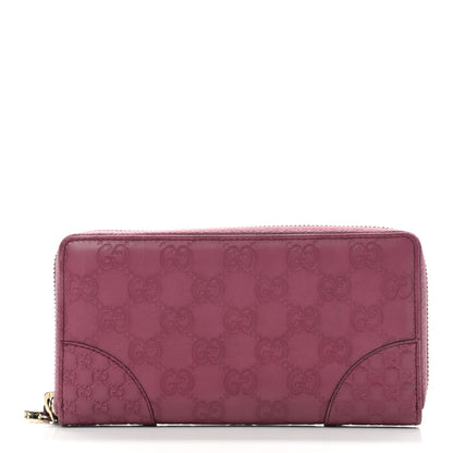 Gucci Guccissima Bree Zip Around Wallet Purple 1 of 8