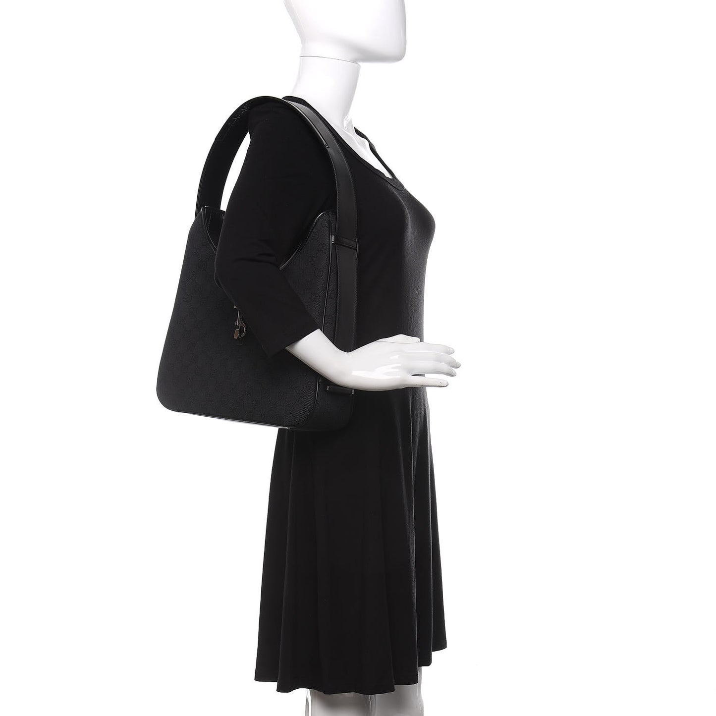Denim Monogram Jackie O Hobo Black