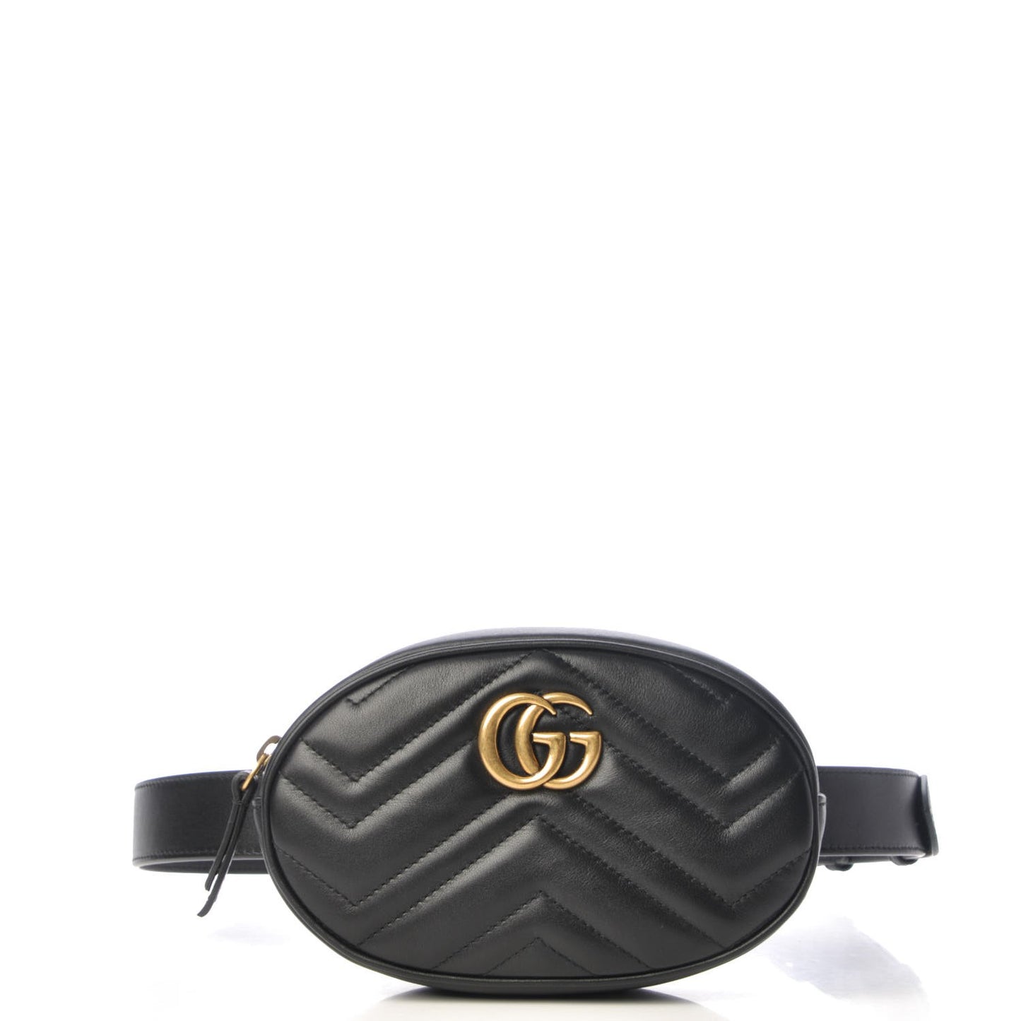 Calfskin Matelasse GG Marmont Belt Bag 85 34 Black