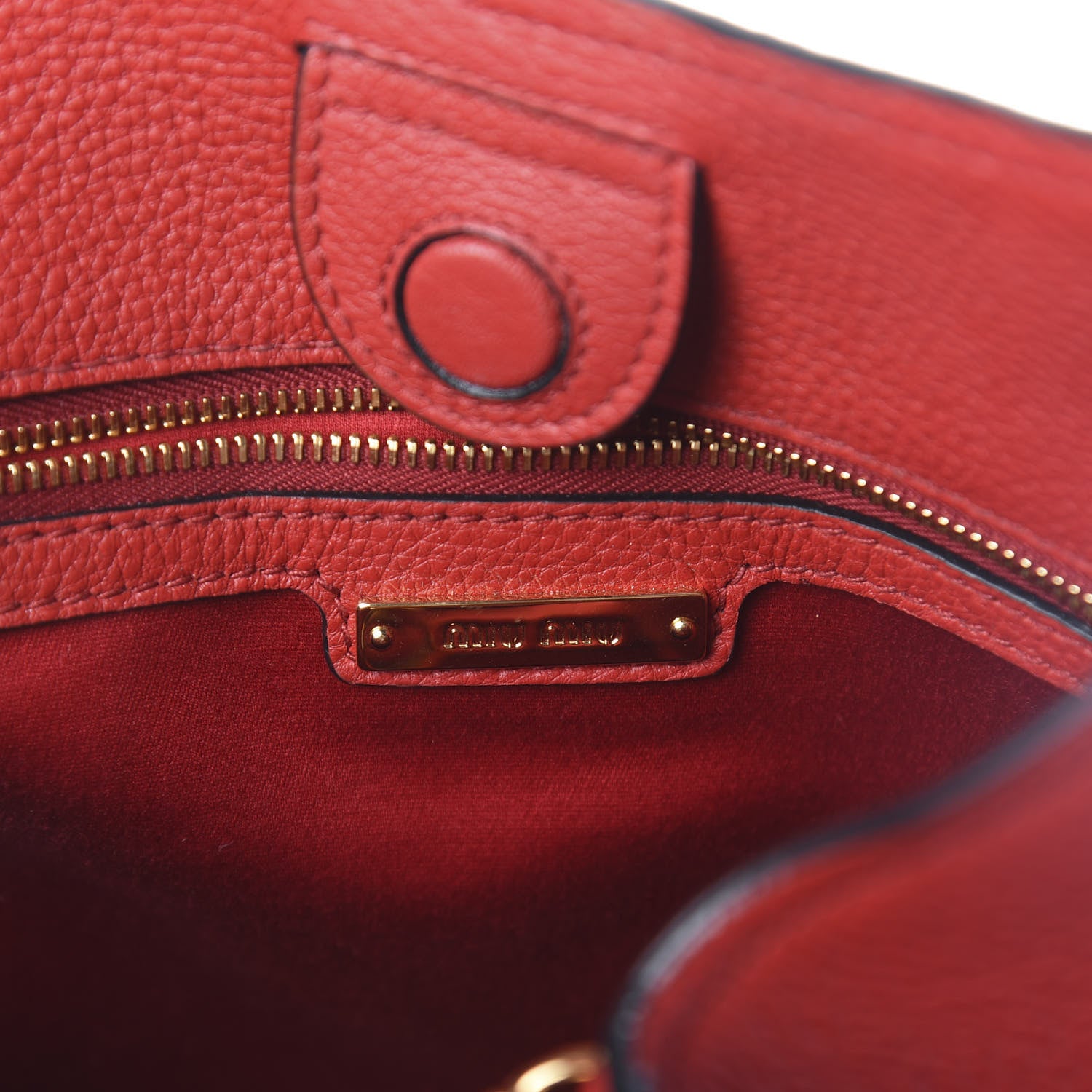 Miu Miu Vitello Phenix Shopping Tote Rosso 7 of 10