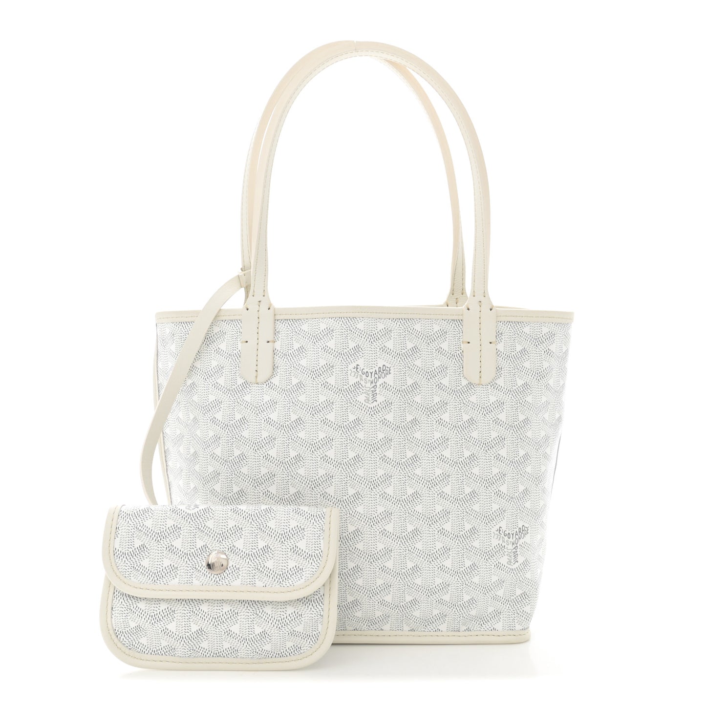 Goyardine Reversible Mini Anjou White