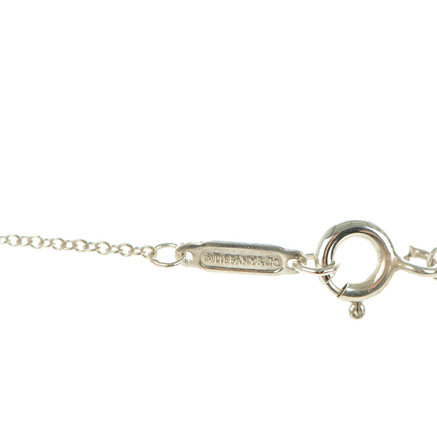 Tiffany Sterling Silver Diamond Large Daisy Key Pendant Necklace 5 of 7