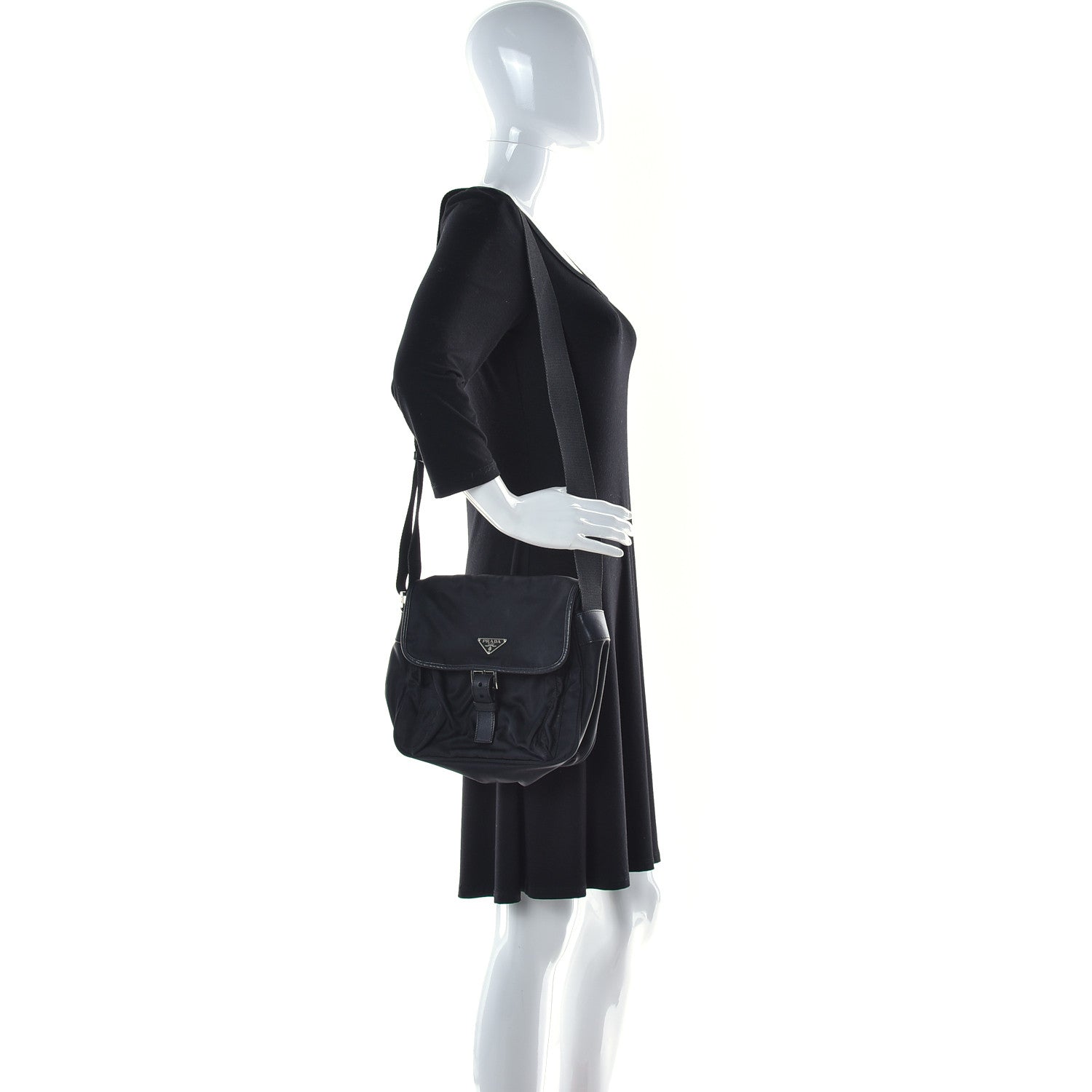 Prada Nylon Vela Sport Messenger Bag Black 2 of 16