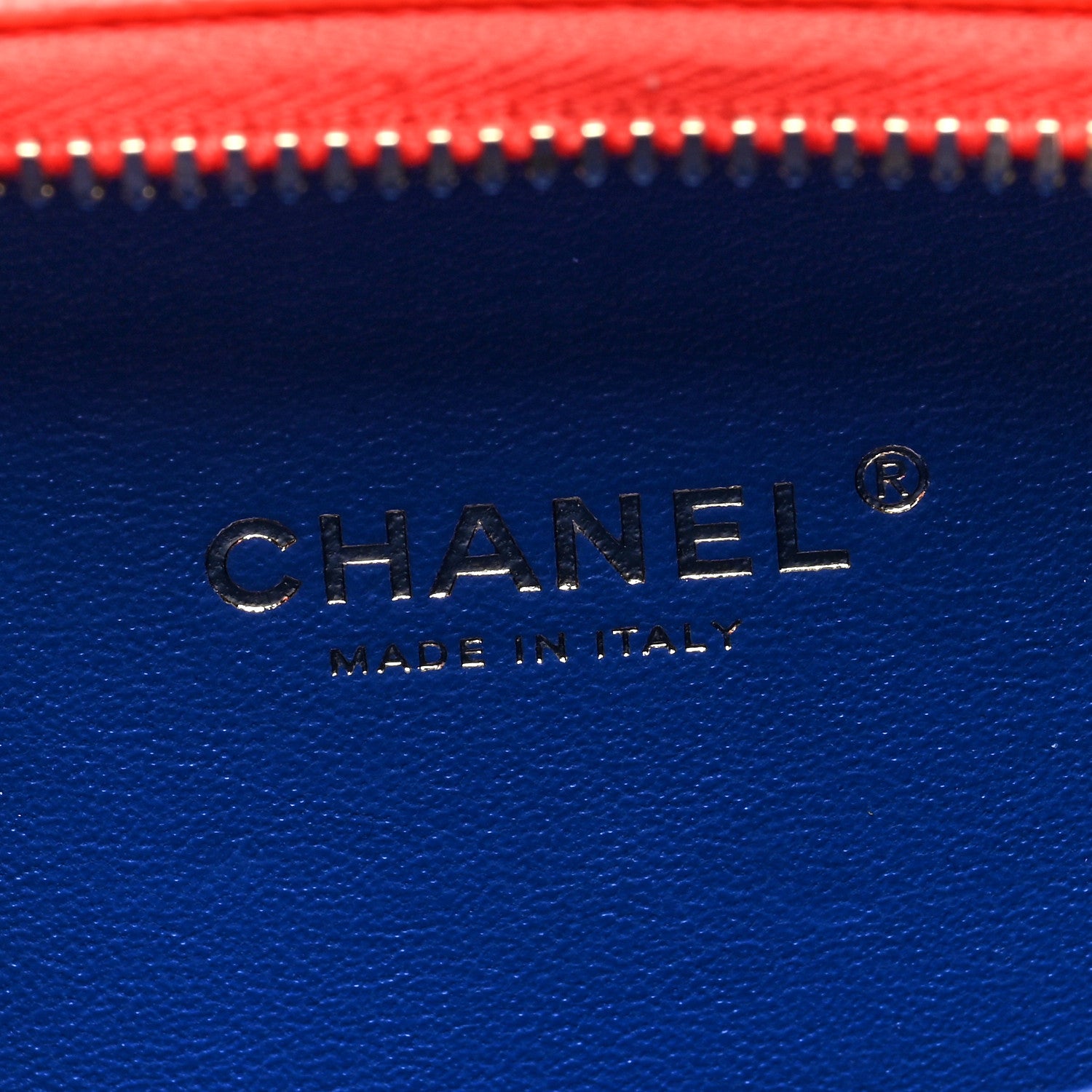 Chanel Caviar Quilted Small CC Filigree Vanity Case Blue White Red 6 of 11