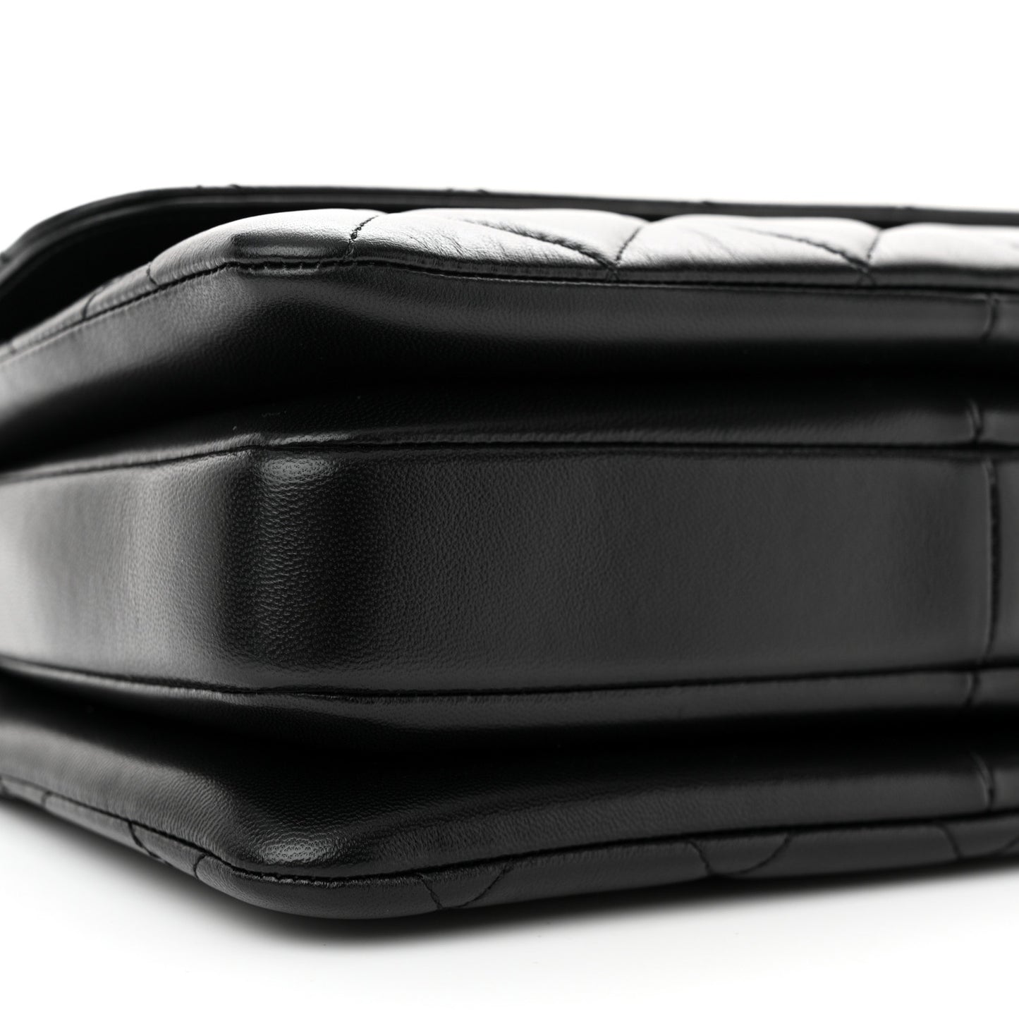 Lambskin Quilted Small Trendy CC Dual Handle Flap Bag Black