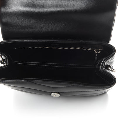 Saint Laurent Calfskin Y Quilted Monogram Toy Loulou Crossbody Bag Black 5 of 9