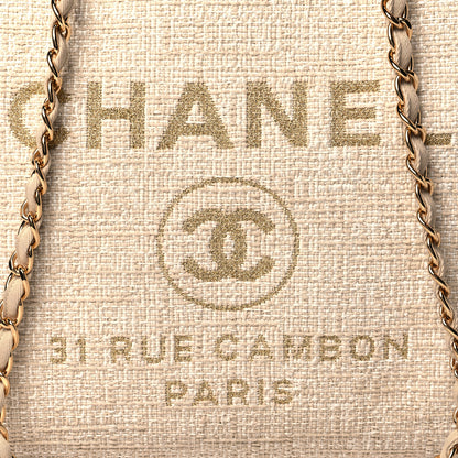 Chanel Canvas Medium Deauville Tote Light Beige 7 of 9