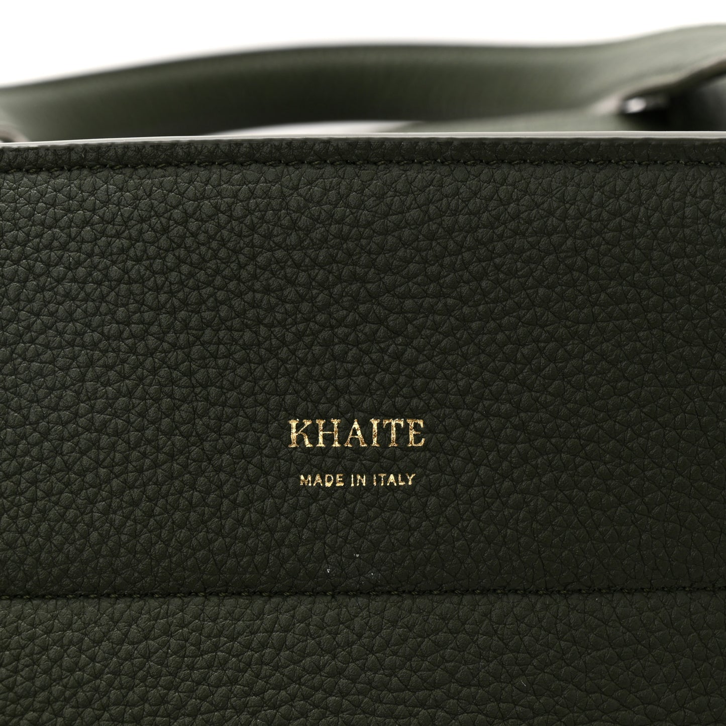Pebbled Calfskin Crosby Tote Bottle Green
