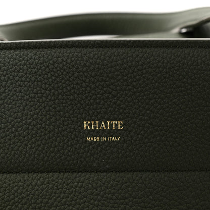 Khaite Pebbled Calfskin Crosby Tote Bottle Green 6 of 11