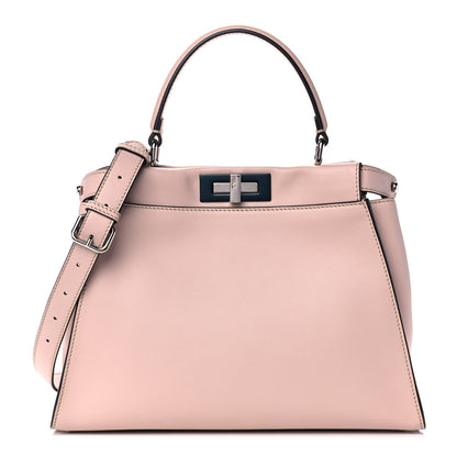 Fendi Vitello Seta Shiny Nappa Medium Peekaboo Iconic Satchel Soap Opale 1 of 14