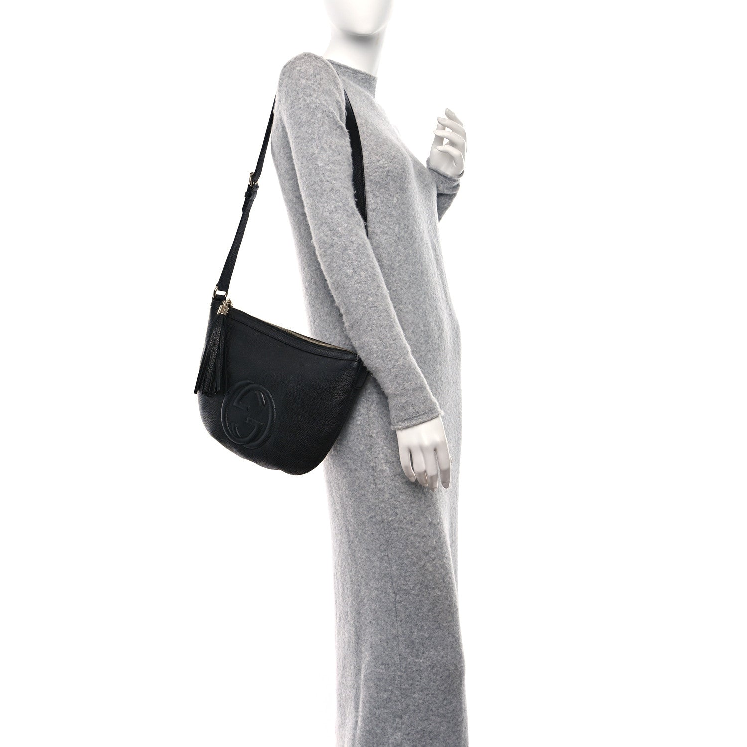 Gucci Pebbled Calfskin Small Soho Hobo Black 2 of 9