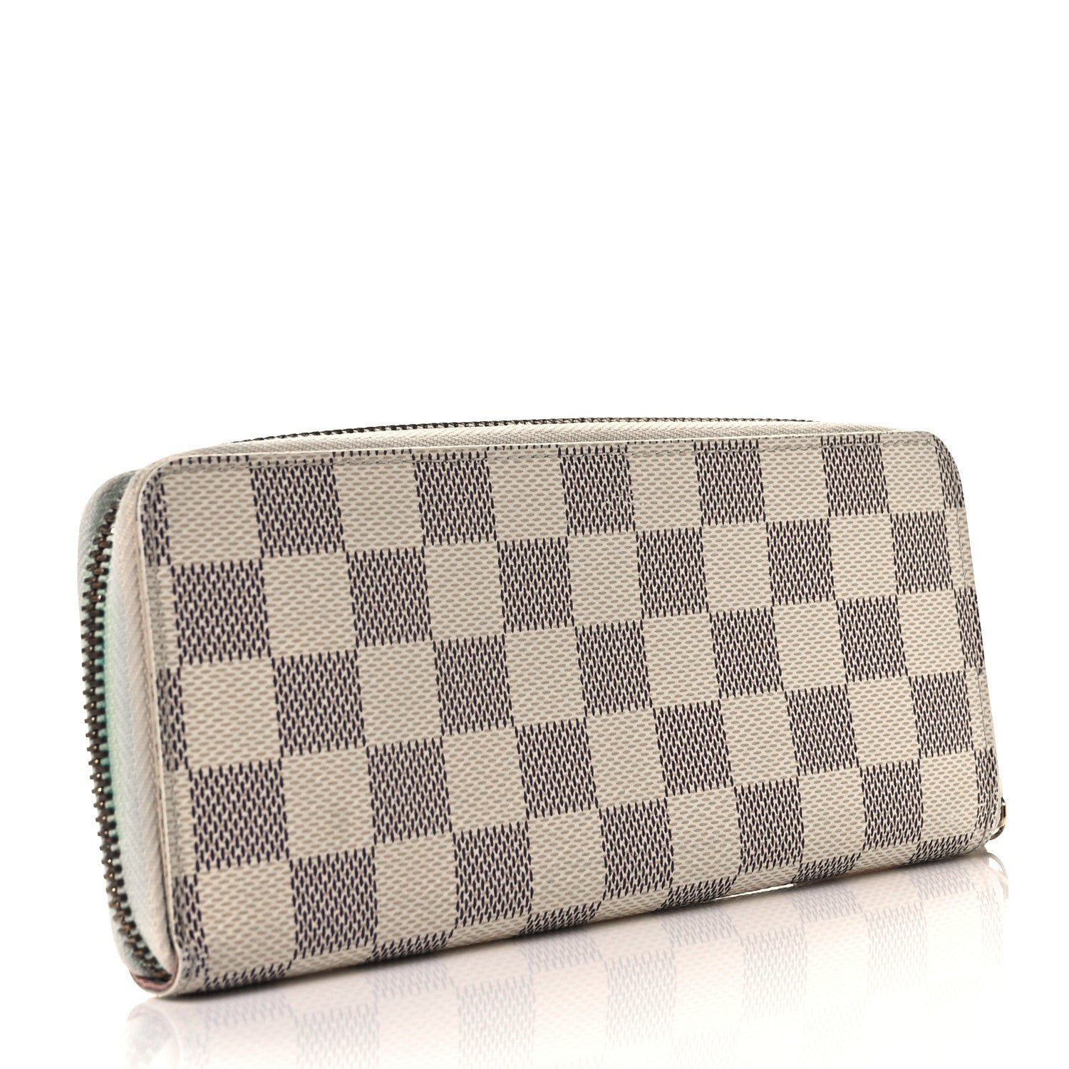 Louis Vuitton Damier Azur Clemence Wallet Rose Ballerine 3 of 9