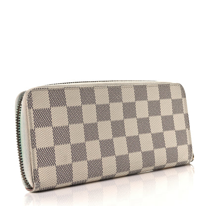Louis Vuitton Damier Azur Clemence Wallet Rose Ballerine 3 of 9