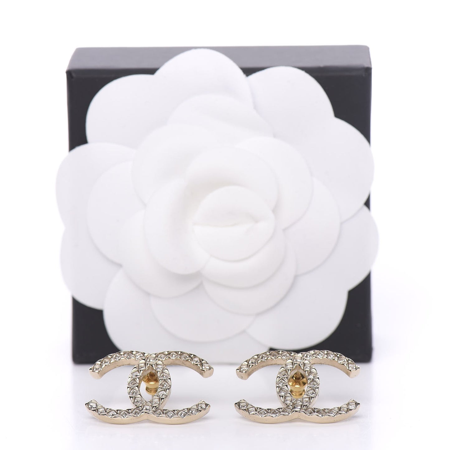 Baguette Crystal High Society CC Earrings Gold
