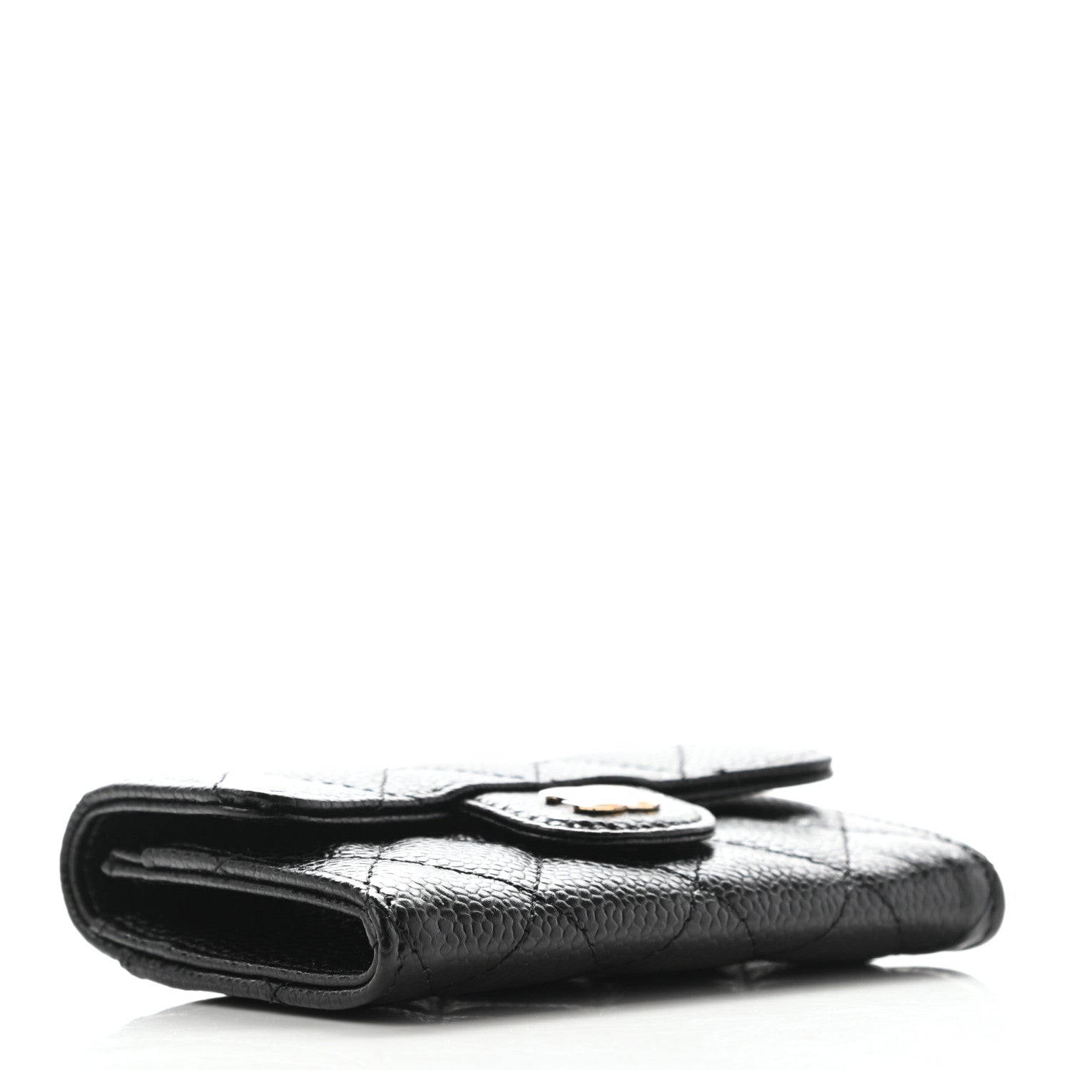 Chanel Caviar Quilted Flap Card Holder Wallet Black 4 of 8